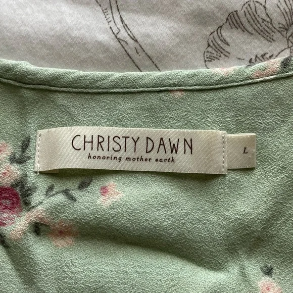 Christy Dawn The Dawn Midi Dress Pear Spray Large Cottagecore Feminine Boho - Picture 9 of 14